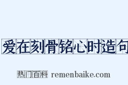 爱在刻骨铭心时造句是什么意思的图片